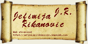Jefimija Rikanović vizit kartica